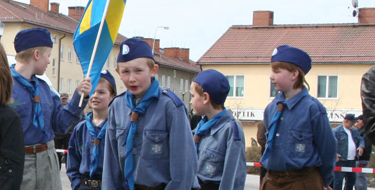 The scouts participated on the Childrens Day.